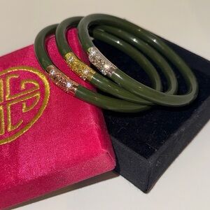 BuDhaGirl Three Kings All Weather Bangles in Jade